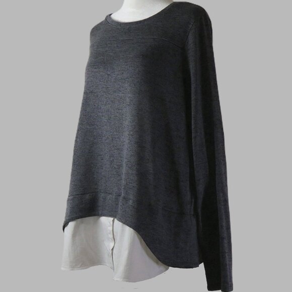 Simply Vera Wang Women's Gray Pull Over Top Size L (C515) - Picture 4 of 6